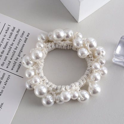 Korean Style Hair Accessories for Women, Fashionable Updo Hair Ties, Pearl Hair Ties, Handmade Hair Accessories, Ponytail Hair Ties - image 4