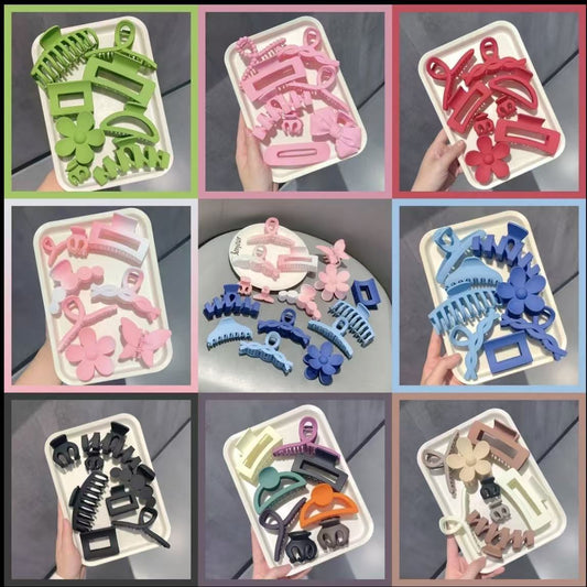Cross-Border Popular Colorful Set of Hair Clips for Women, High-End Shark Clips, Hair Accessories Wholesale, Luxurious Feel - image 1