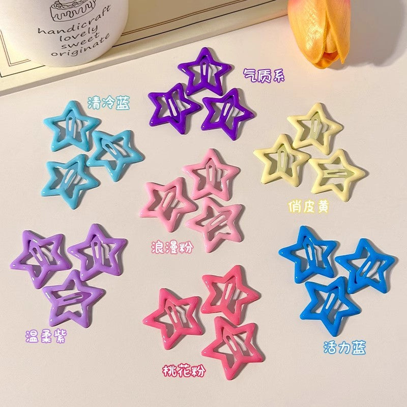 Star Hairpin Women's Hair Trim Side Clip Side Bangs Clip Five-Pointed Star Bb Clip Cute Kidsren's Hairpin Clip Headwear - image 4