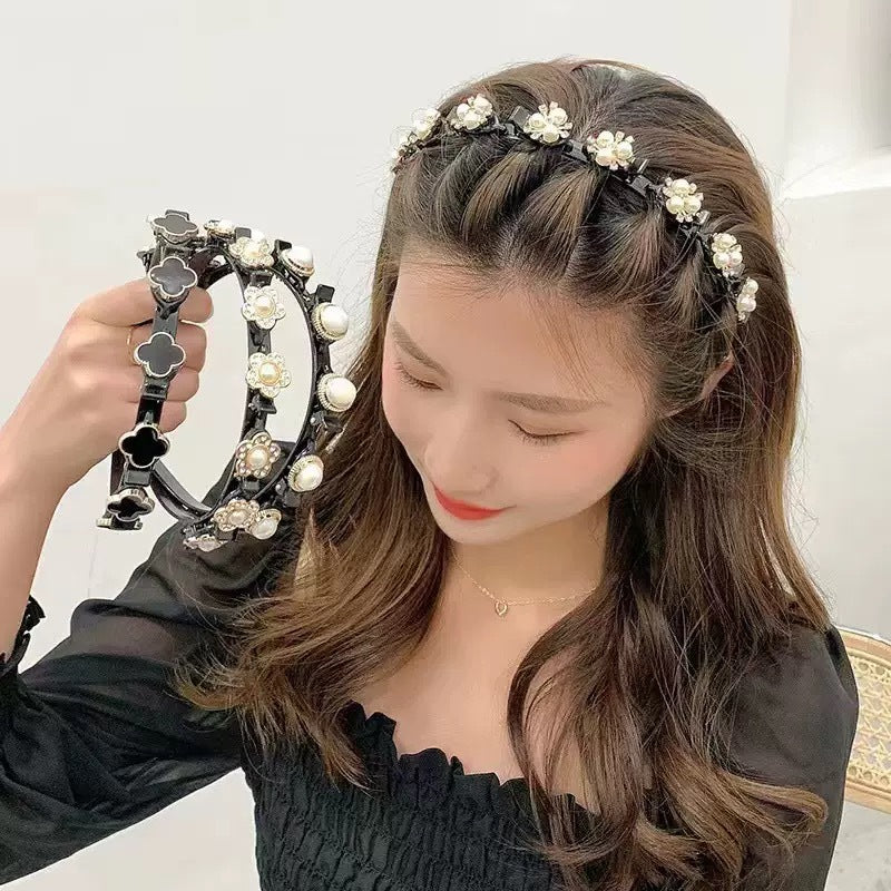 Trendy Braided Hairband 2025 New Women's Bangs Fixing Tool Forehead Hair Organizer Eight-Claw Headband Hair Accessory - image 2