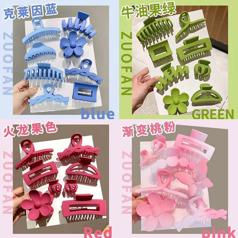 2026 Summer Hot-Selling Colorful Set of Simple Hair Clips, High-End Shark Clip Hair Accessories - image 1
