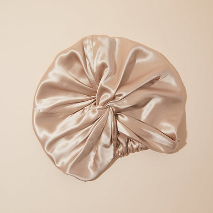 Double-Layer Silk Sleep Cap 100% Mulberry Silk Hair Care Cap Postpartum Silk Headscarf Cap Japan Amazon Cross-Border Customization - image 3