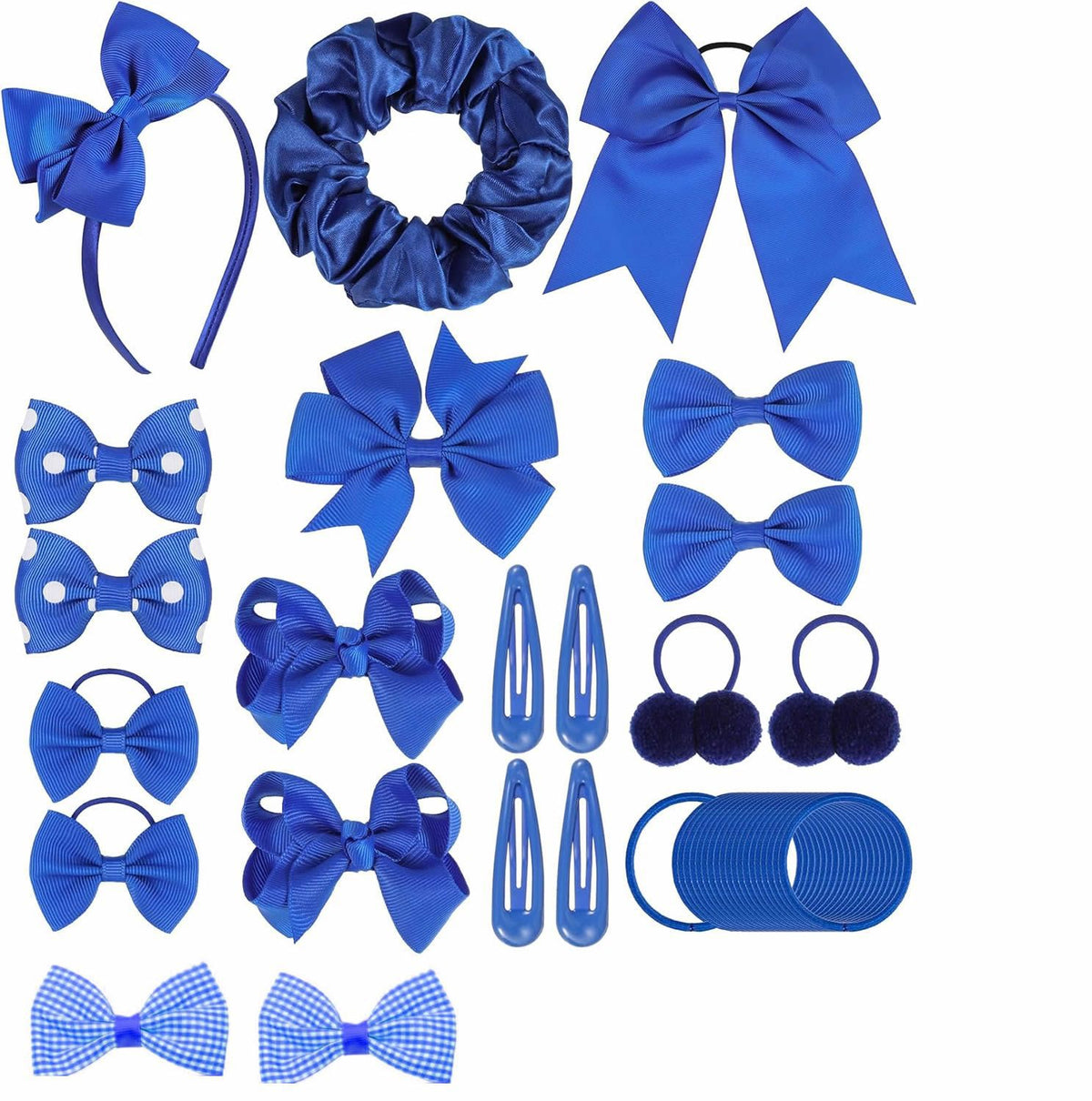 Cross-Border Hot-Selling Bow Hairpin Hairband 50P Set Internet Celebrity Large Swallowtail Hair Rope Hairband New Year's Holiday Hair - image 1