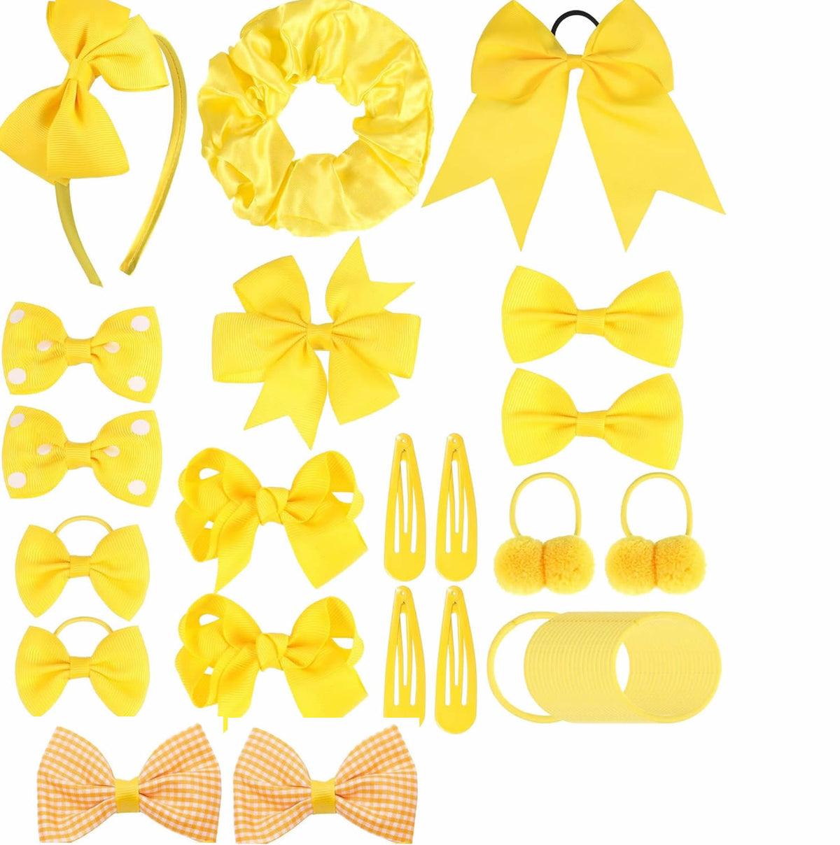 Cross-Border Hot-Selling Bow Hairpin Hairband 50P Set Internet Celebrity Large Swallowtail Hair Rope Hairband New Year's Holiday Hair - image 2