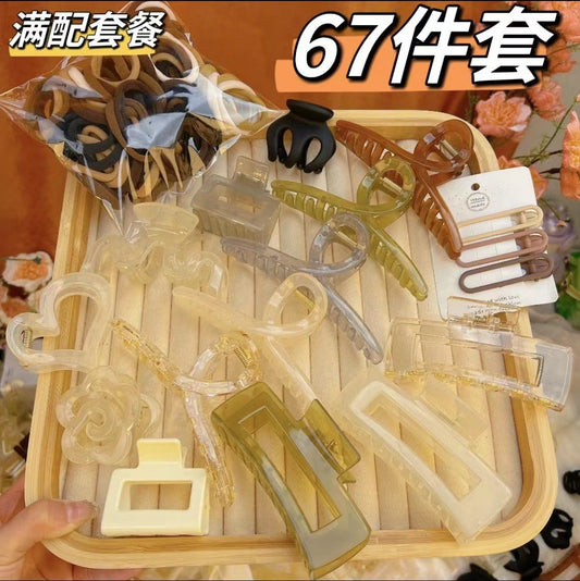 New 2025 Model 67-Piece Set of Hairpins, Hair Accessories, Hairpins, Hairbands, Elegant Hairpins, High Ponytail Hairbands - image 1