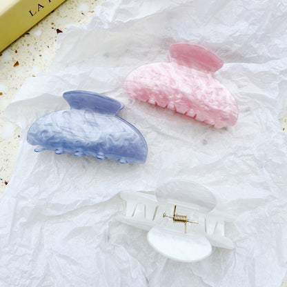 Factory Direct Sales Cross-Border European and American Acrylic Grippers Simple Ins Headwear Marble Pattern High-End Shark Hair Clip - image 4