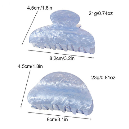 Factory Direct Sales Cross-Border European and American Acrylic Grippers Simple Ins Headwear Marble Pattern High-End Shark Hair Clip - image 5