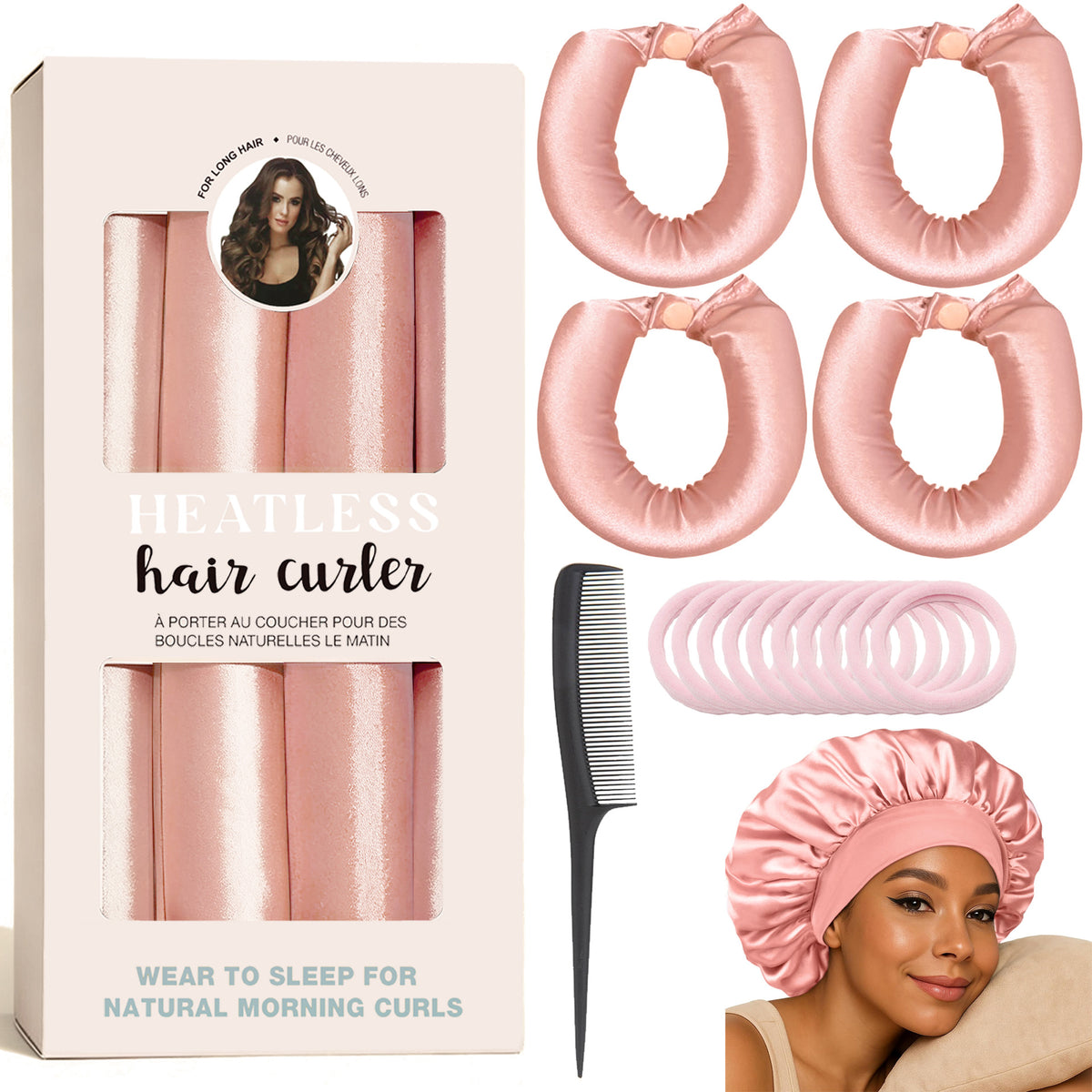 Lazy Curl Styling Tool Large Curl Sleeping Curling Iron Heat-Free No-Heat Sponge Sleeping Hair Styler Hair Damage - image 3