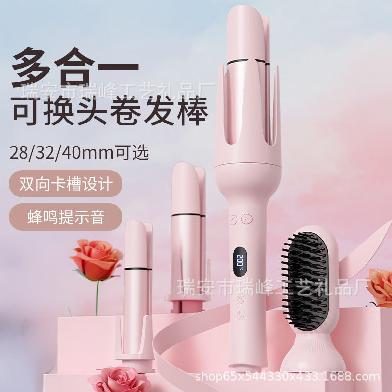 Cross-Border All-In-One Curling Iron, Fully Automatic Negative Ion Multi-Function Large and Small Curls, No Damage to Hair, Head-Changing Digital Display Curling Iron - image 1