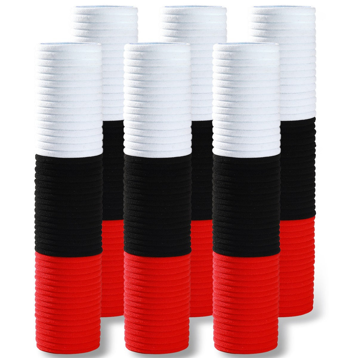 4cm Cross-Border Hot Selling Plain Ring High Elastic Hair Rope Seamless Rubber Band Does Not Hurt Hair Towel Ring Rubber Band Black Head - image 2