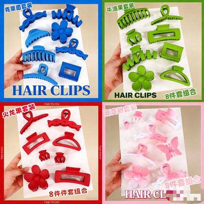 2026 Summer Hot-Selling Colorful Set of Hair Clips, Simple Hairpins for Women, High-End Shark Clips for the Back of the Head, Hair Accessories - image 1