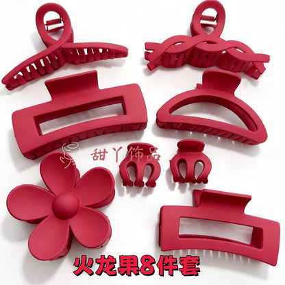 2026 Summer Hot-Selling Colorful Set of Hair Clips, Simple Hairpins for Women, High-End Shark Clips for the Back of the Head, Hair Accessories - image 4