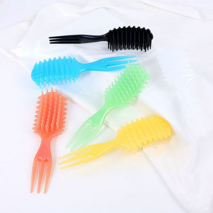 Special Three-Pronged Comb for Curly Hair, Anti-Knot Wide-Tooth Comb, Smooth Hair, Wet and Dry Comb, Scalp Massage Hard-Toothed Hair Comb - image 2