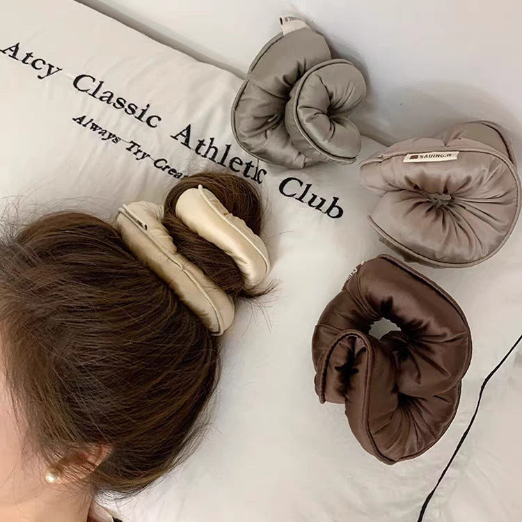Sleeping Pillow Scrunchie Autumn and Winter New Style Filled Hair Tie Hair Rope Headwear Sleeping Curling Tool Hair Flower Hair Accessory - image 2