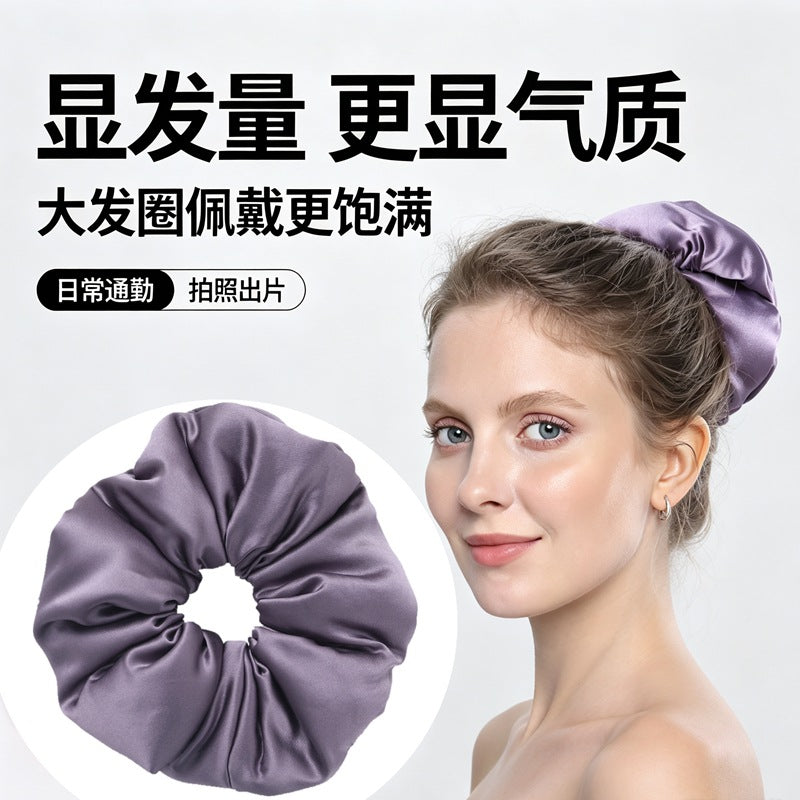 30mm Silk Pillow Hair Tie 9.5cm Mulberry Silk Satin Hair Tie Silk-Filled Hair Tie Hair Accessory Silk for Women - image 4