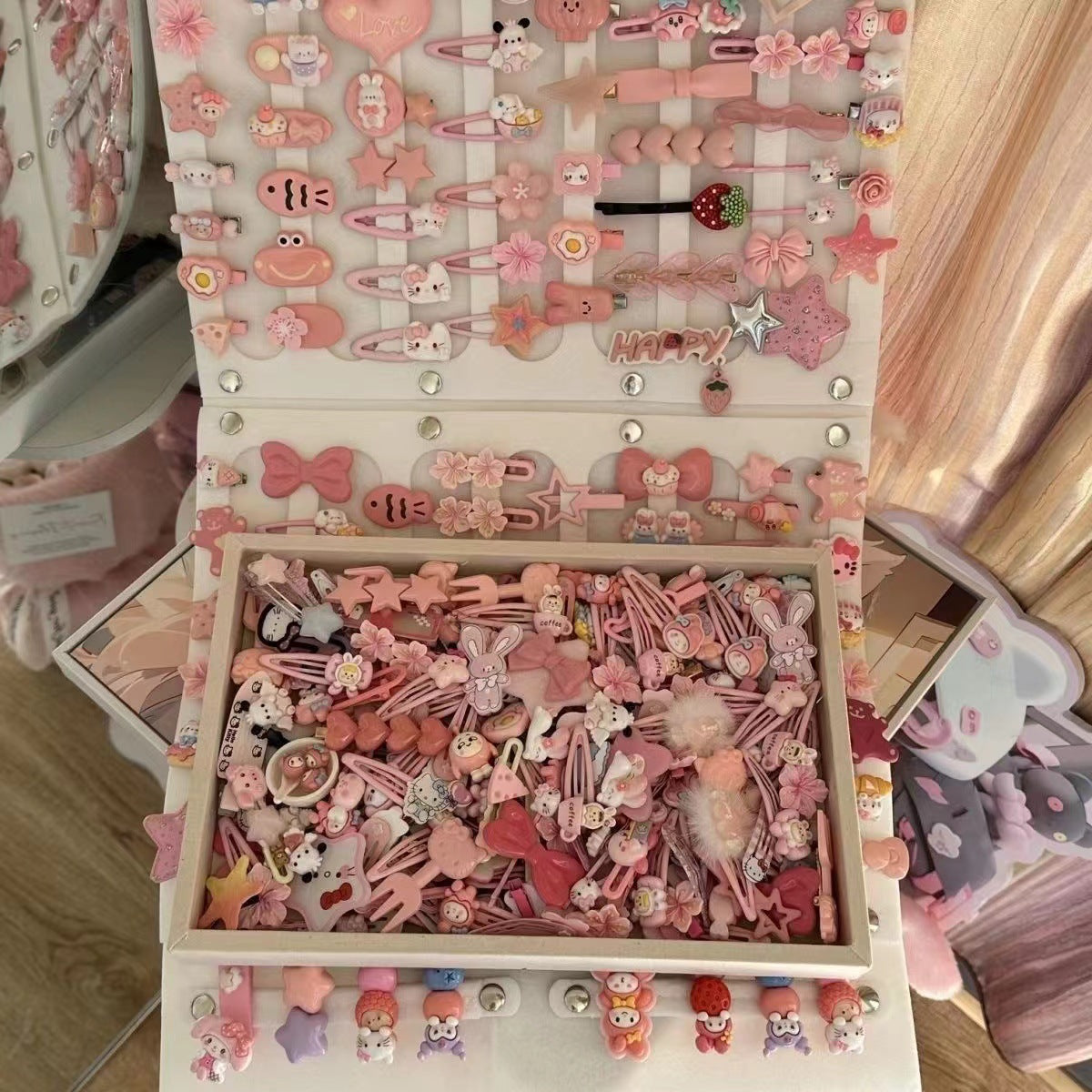 New High-Quality Cartoon Sweet Girl Hair Accessory Set, Princess Hair Clips, Headwear Gift, Cute Hairpins for Stall Setup - image 4