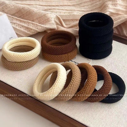Autumn and Winter Thick Hair Band for Women, High Elasticity, No Damage to Hair, Ponytail Hair Rope, High-End Rubber Band Headband Hair Accessory - image 2