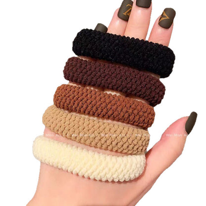 Autumn and Winter Thick Hair Band for Women, High Elasticity, No Damage to Hair, Ponytail Hair Rope, High-End Rubber Band Headband Hair Accessory - image 5