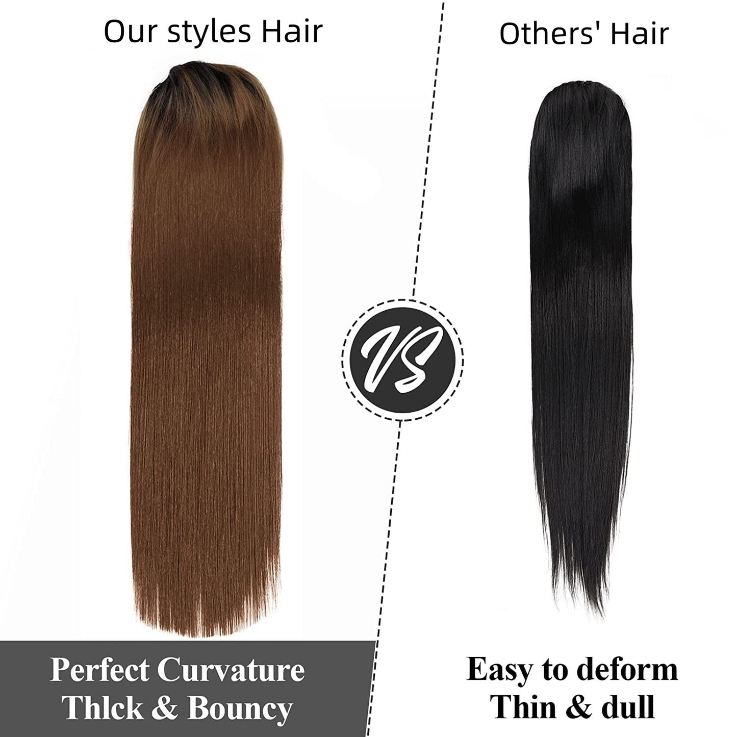 Straight Ombre Ponytail Extension