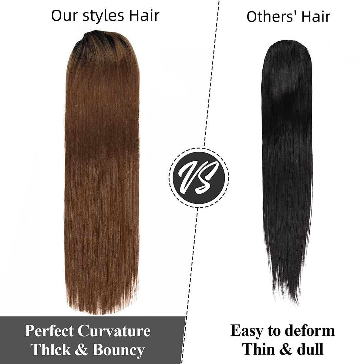 Straight Ombre Ponytail Extension