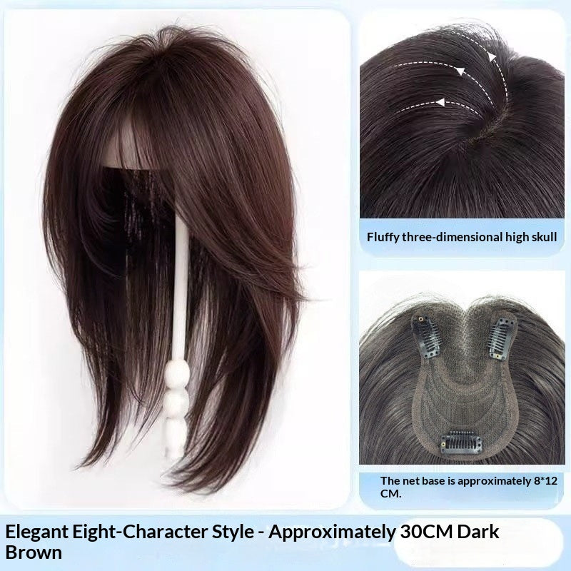 No Hairnet Needed Women's Hairpiece For Crown Area To Add Volume One-piece