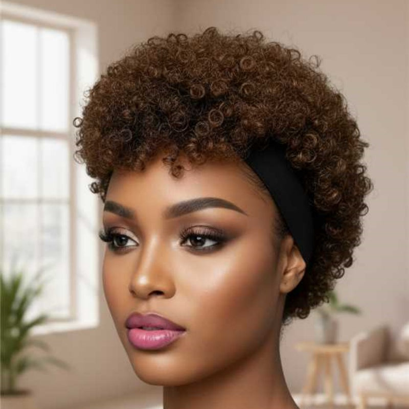 Brown Short Curly Wig