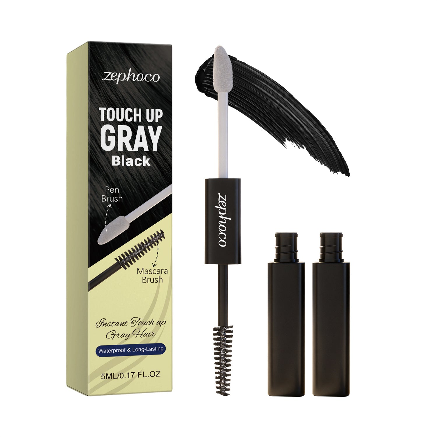 Dual-Ended White Hair Cover Pen